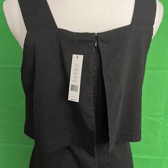 NWT Theory Womens Landale Black Linen Blend Layered Sheath Dress S 8 Sleeveless - Picture 9 of 16